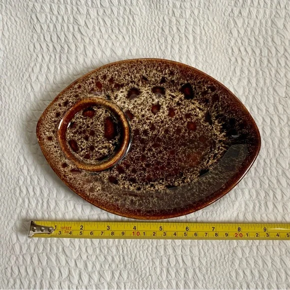 Fosters Pottery Cornwall Honeycomb Drip Glaze Cup/Mug & Saucer Plate Set - Picture 2 of 8